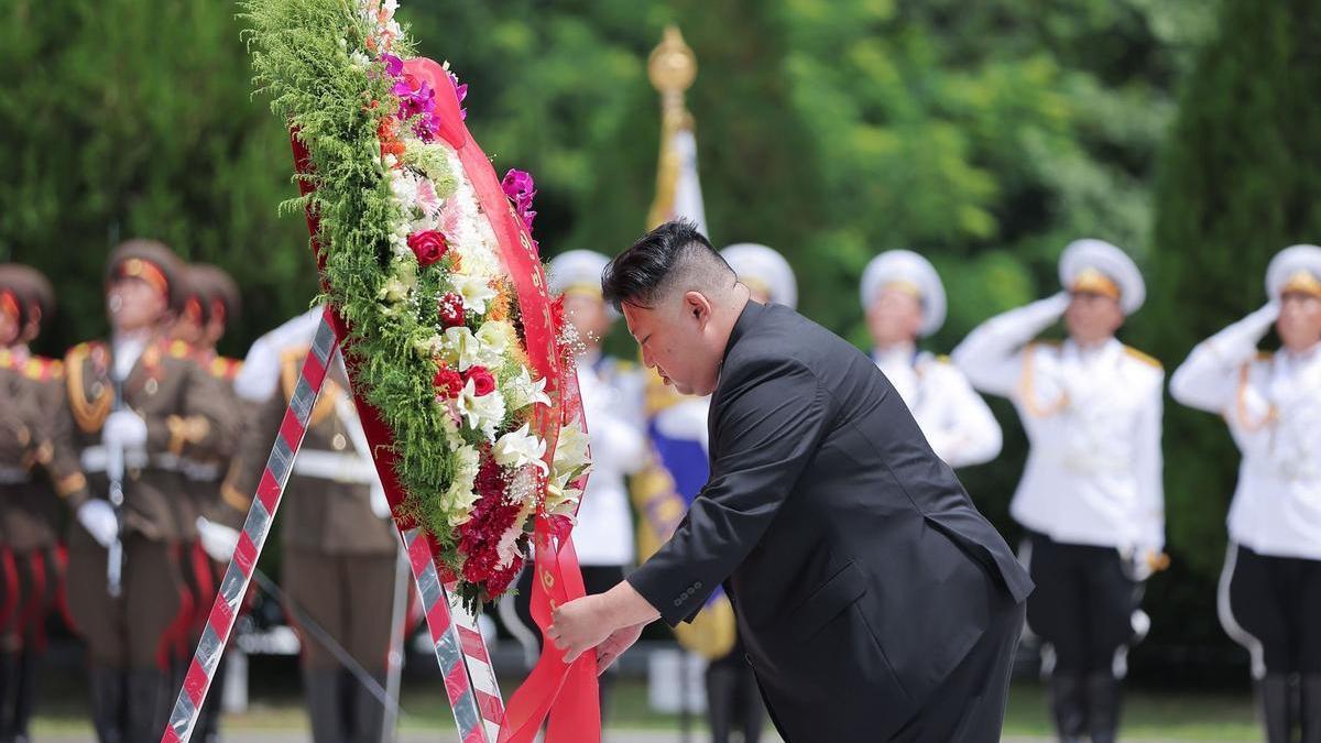 Kim Jong-un durante el 70 aniversario del fin de la Guerra de Corea