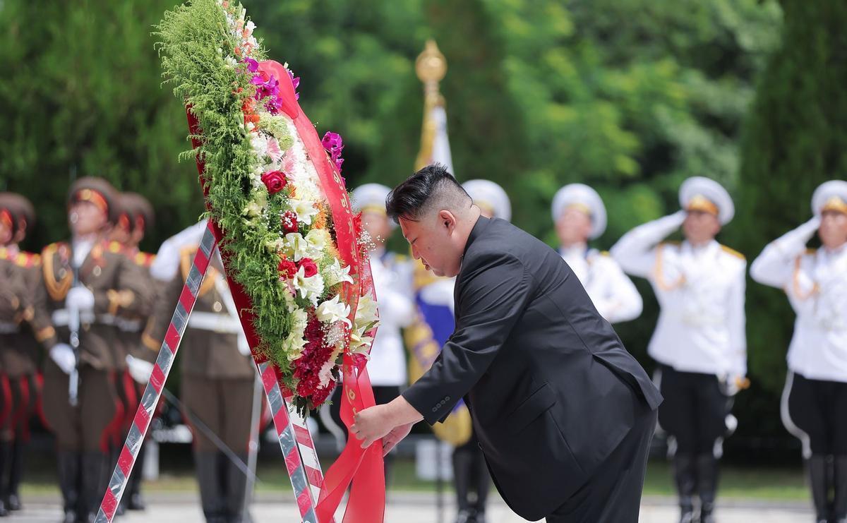 Kim Jong-un durante el 70 aniversario del fin de la Guerra de Corea