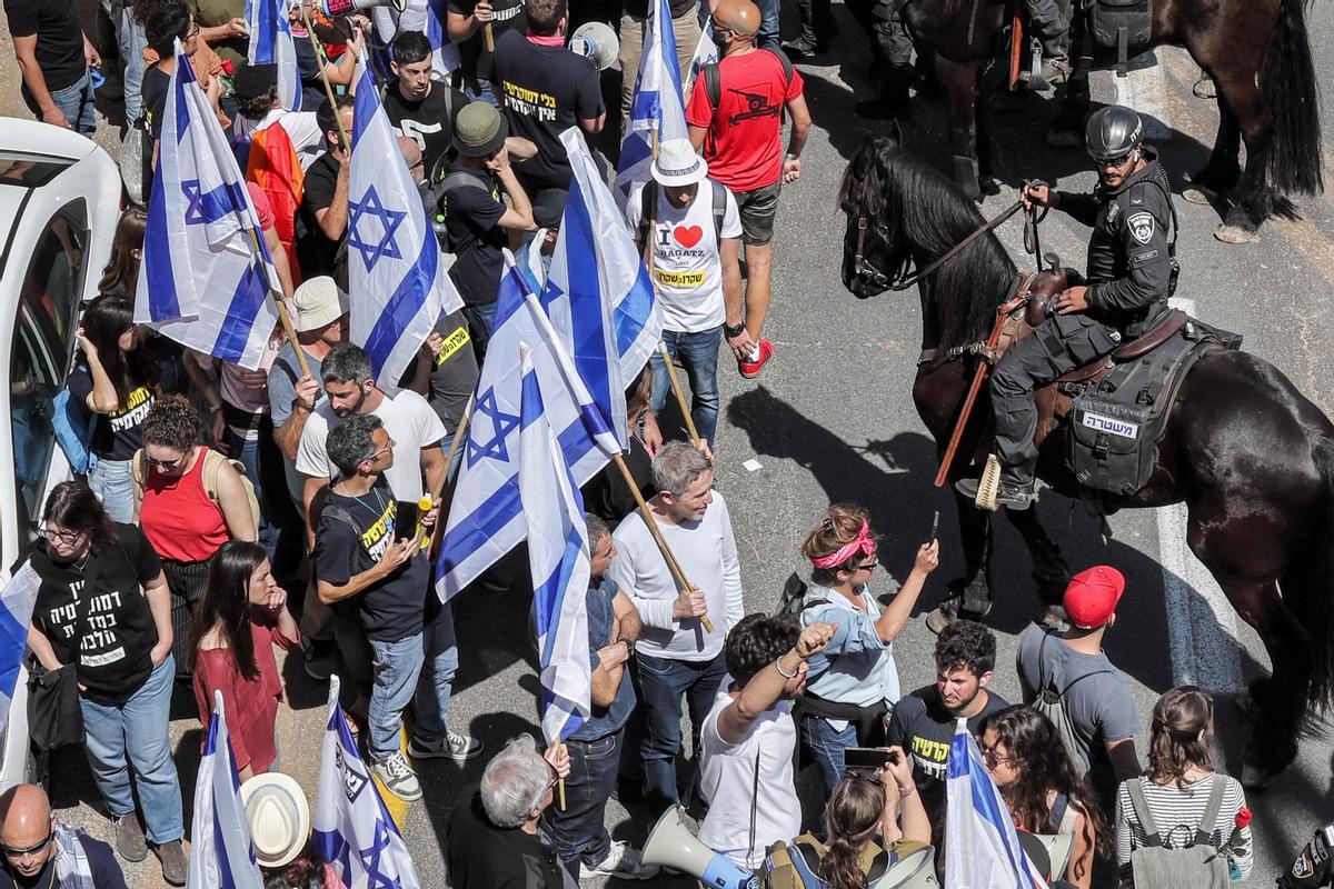 Protestas en Tel Aviv por la polémica reforma judicial del Gobierno de Netanyahu