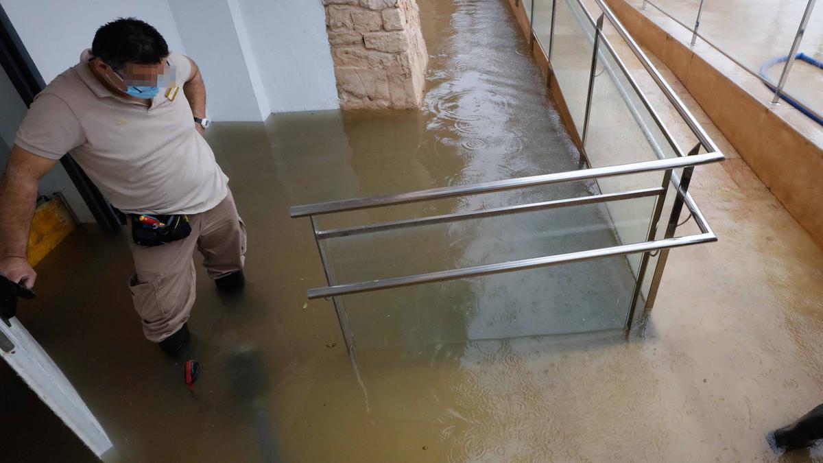 Imágenes de la lluvia en Ibiza