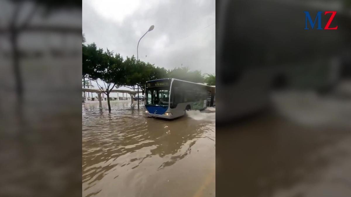 Kleinere Überschwemmungen an der Playa de Palma