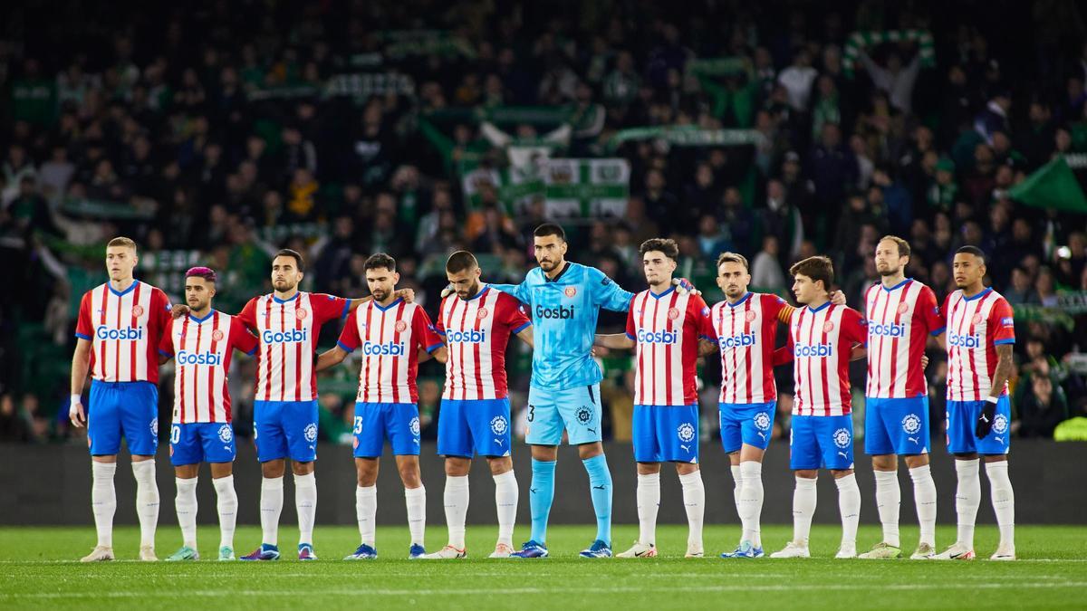 L’onze del Girona davant el Betis al Benito Villamarín.