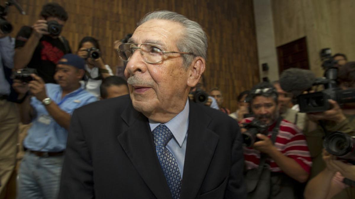 El dictador Ríos Montt, en el juicio del 10 de mayo del 2013, en Guatemala.