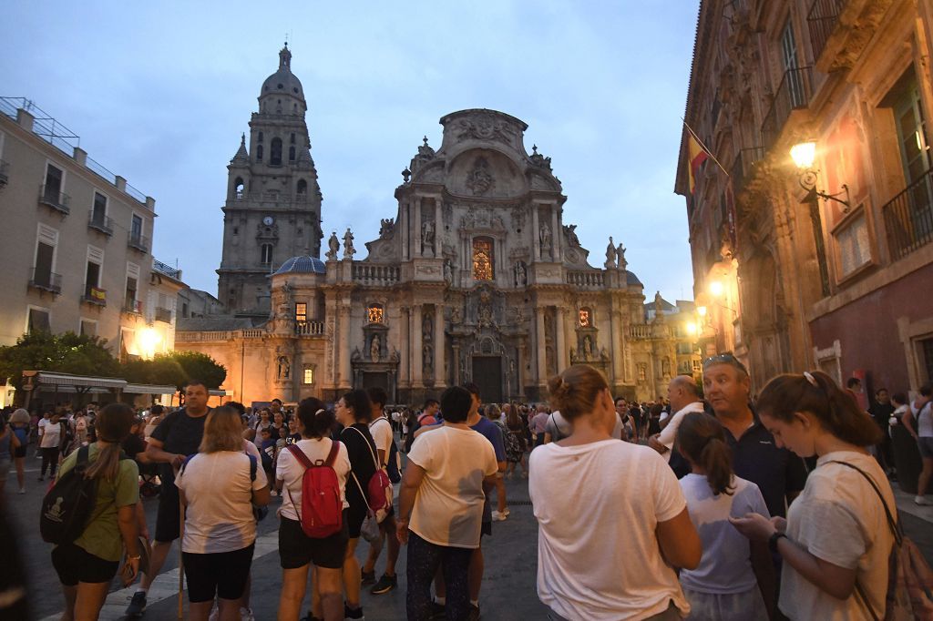 Romería de Murcia: Misa previa y primer tramo del recorrido