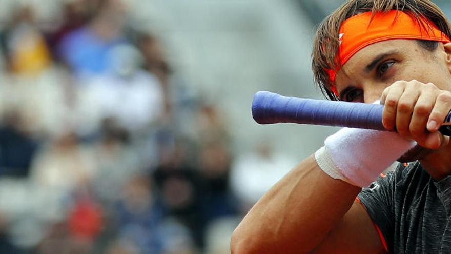 David Ferrer, durante el partido ante Tomas Berdych.