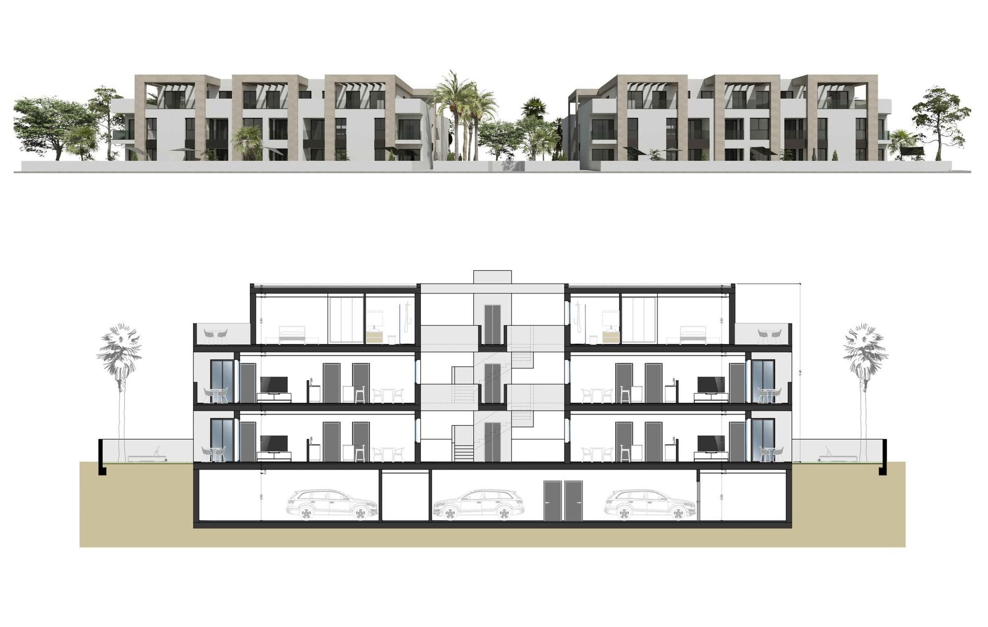 Así serán las 82 viviendas de protección pública de Xàbia: una y dos habitaciones y piscina comunitaria