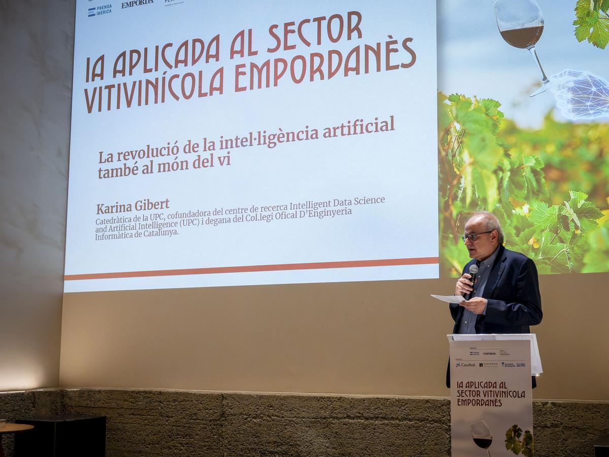 Les imatges de la jornada 'IA aplicada al sector vitivinícola empordanès. L'acte organitzat per  EMPORDÀ, Prensa Ibérica i Celler Perelada, posarà el focus en l’impacte d’aquesta tecnologia sobre la competitivitat del sector vitivinícola i l’hostaleria.
