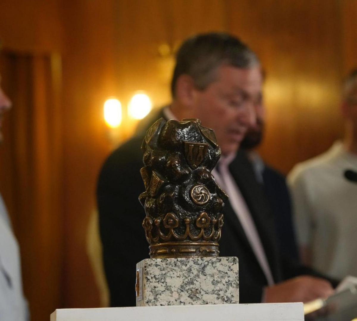 Detalle del trofeo «Tierras de Zamora». | JOSE LUIS FERNÁNDEZ