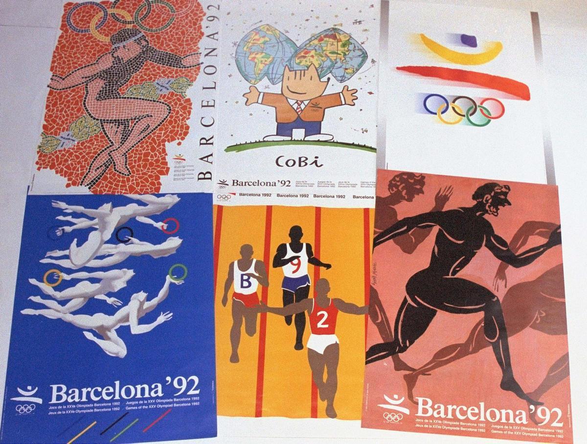 Una selección de los pósters olímpicos que se publicaron con motivo de los Juegos Olímpicos de Barcelona 92.