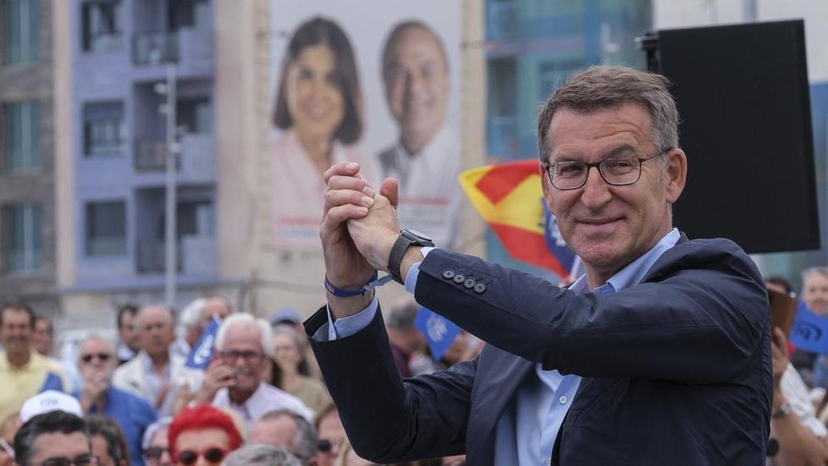 Visita de Alberto Núñez Feijóo a Las Palmas de Gran Canaria.