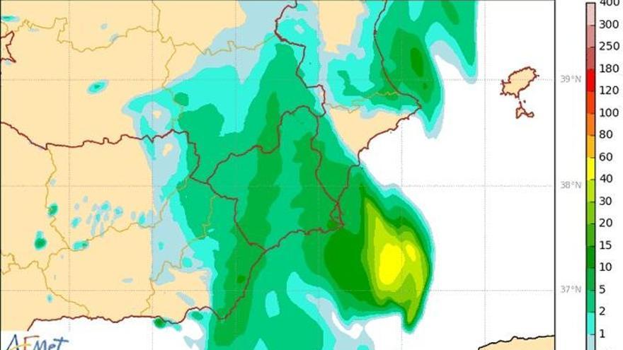 La Aemet avisa de posibles lluvias muy fuertes en el Campo de Cartagena