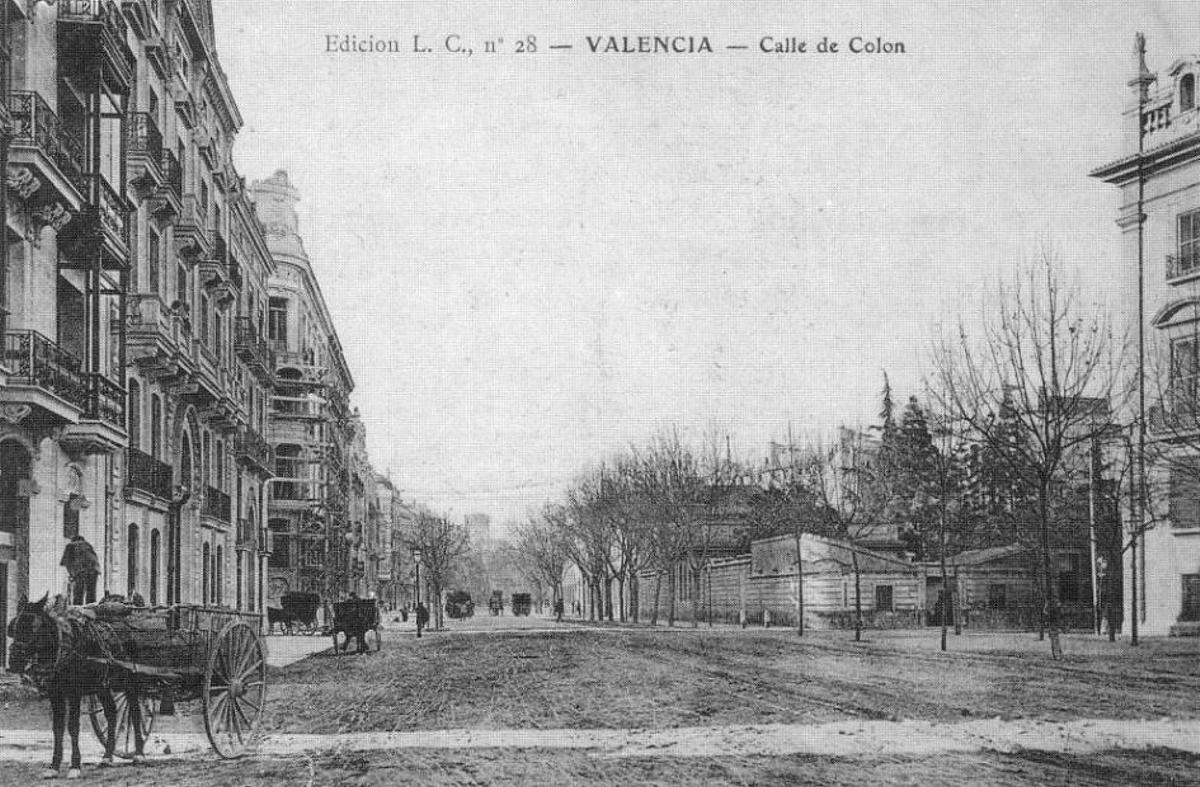 Una de las postales más conocidas de la primera calle Colón