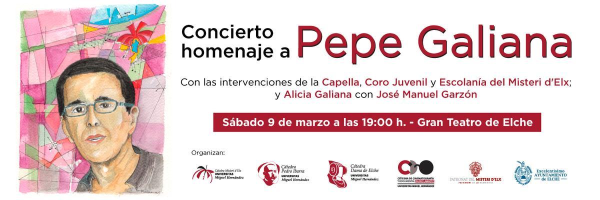 Cartel del concierto homenaje a Pepe Galiana