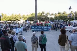 Concentración en A Coruña en apoyo a Palestina