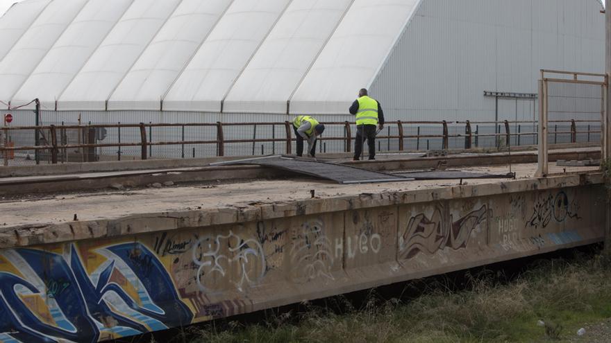 Obras Pantalán del Port de Sagunt.