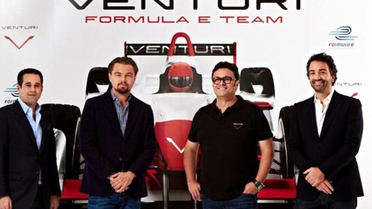 Di Caprio, en la presentación de su equipo de Fórmula-E