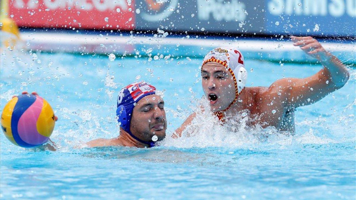 Alberto Munárriz, durante el partido ante Croacia