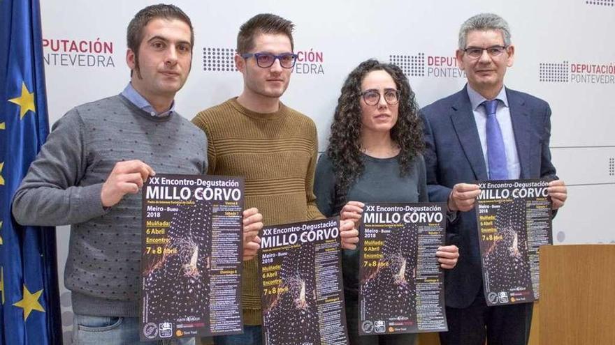 El XX Encontro-Degustación do Millo Corvo se presentó ayer en la Diputación de Pontevedra. //