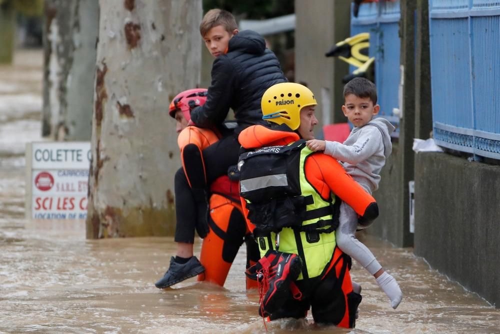 Inundaciones causadas por Leslie en Francia