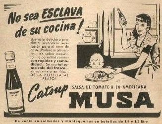 Anuncio en prensa de catsup Musa