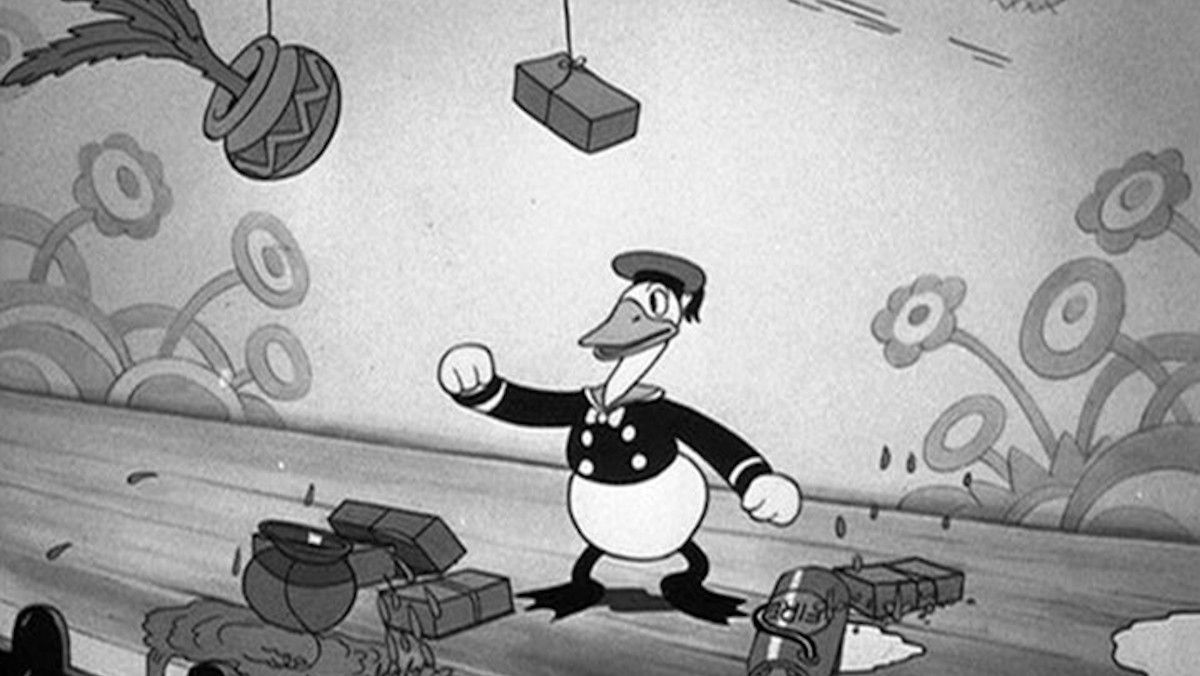 El pato Donald, en una de sus primeras películas