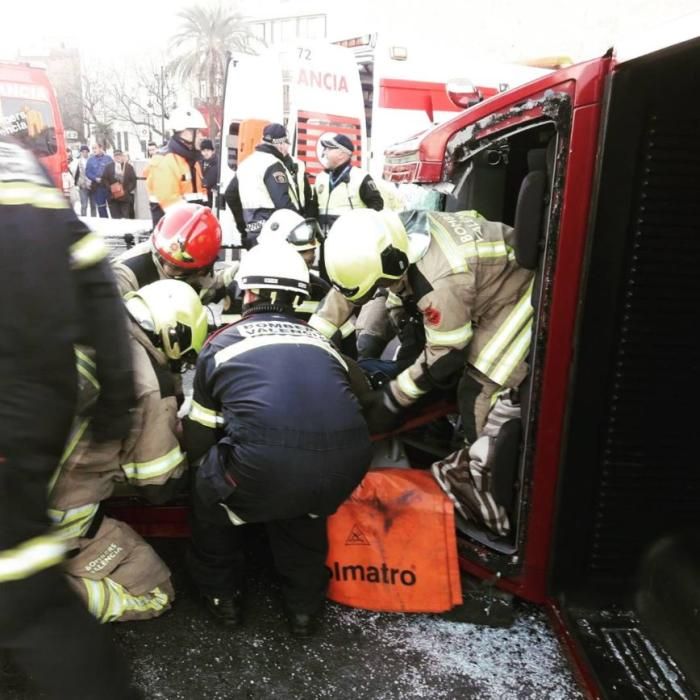 Accidente de tráfico en la calle Blanquerias