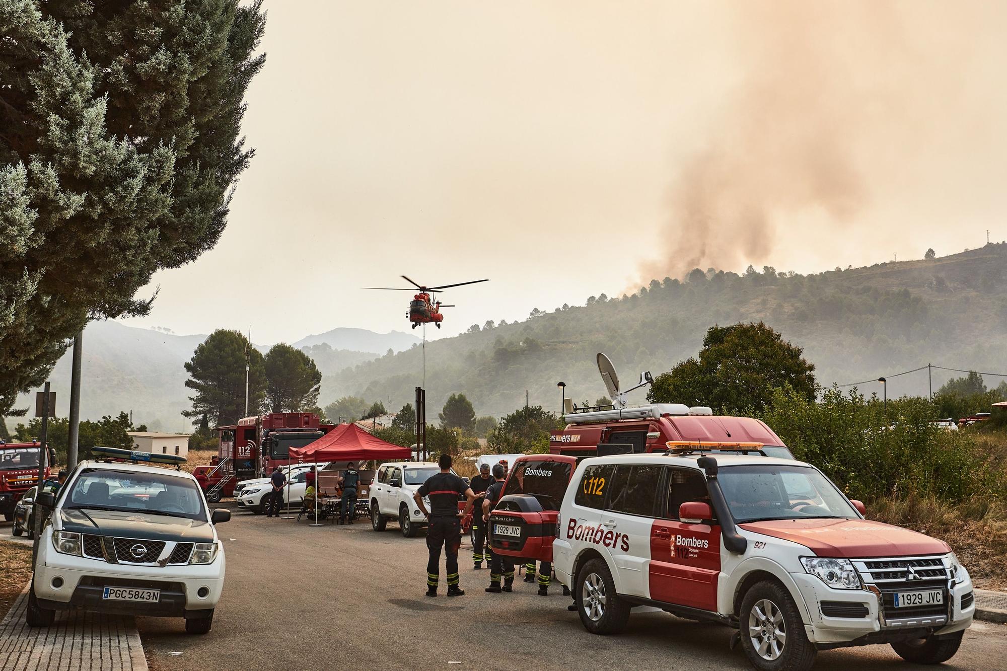 El incendio de la Vall d'Ebo sigue propagándose