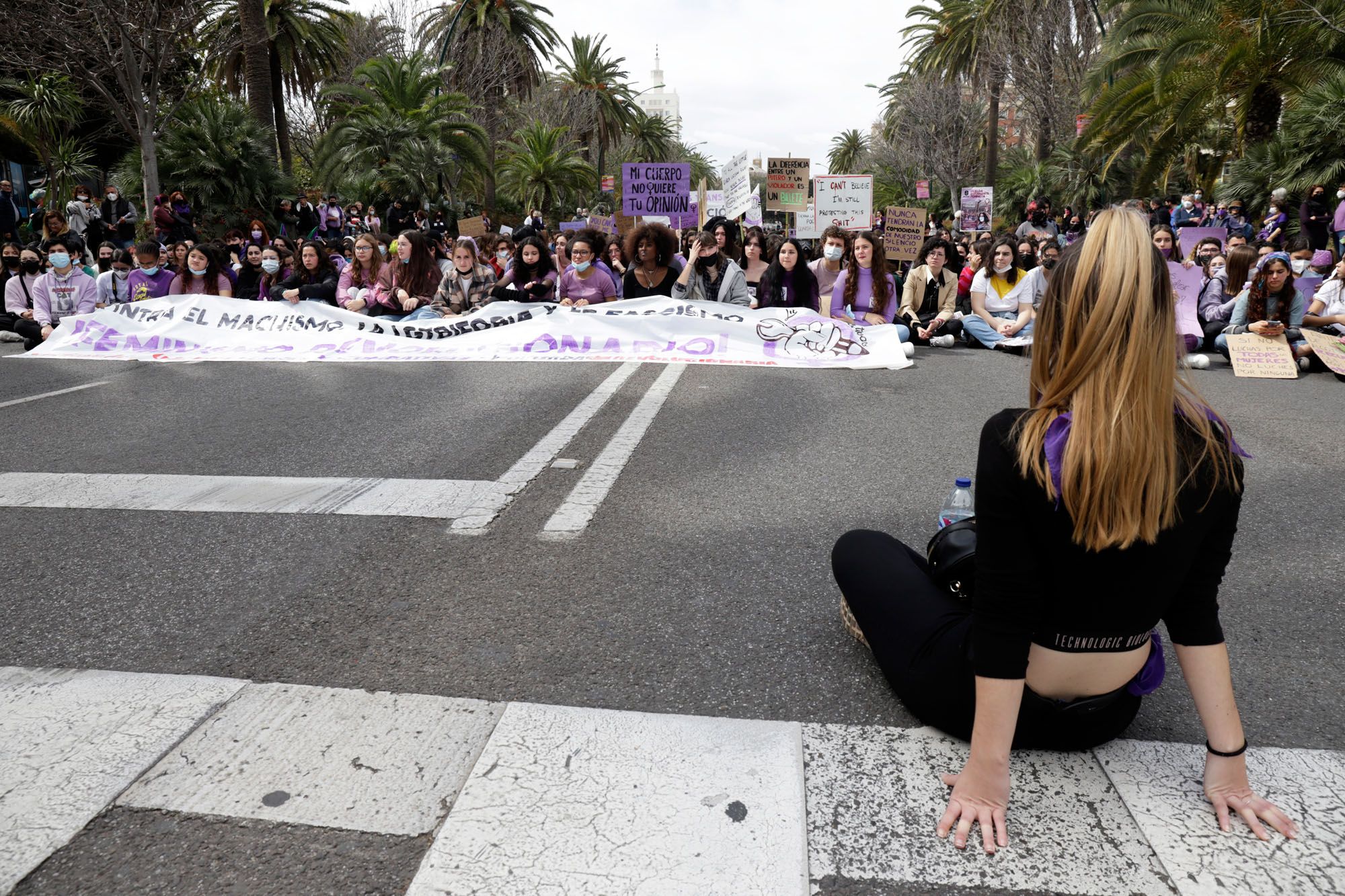 8M en Málaga | Las imágenes de la manifestación estudiantil por el Día de la Mujer