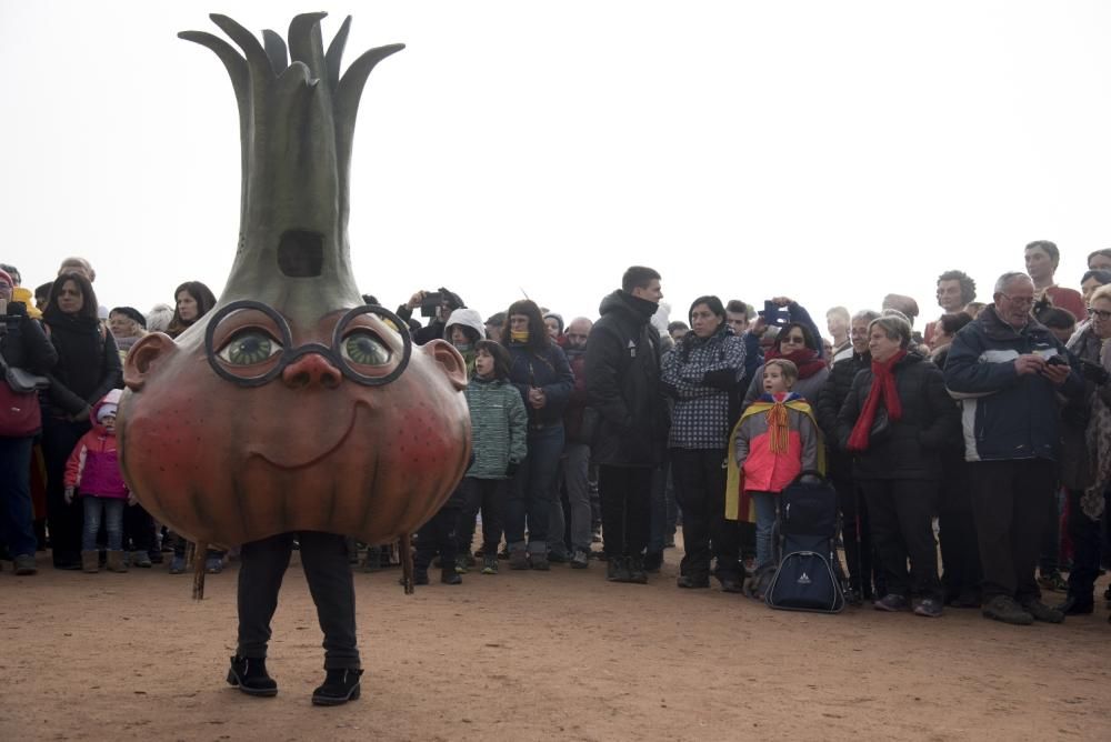 Lledoners s'omple de gegants i gegantons en una trobada inèdita