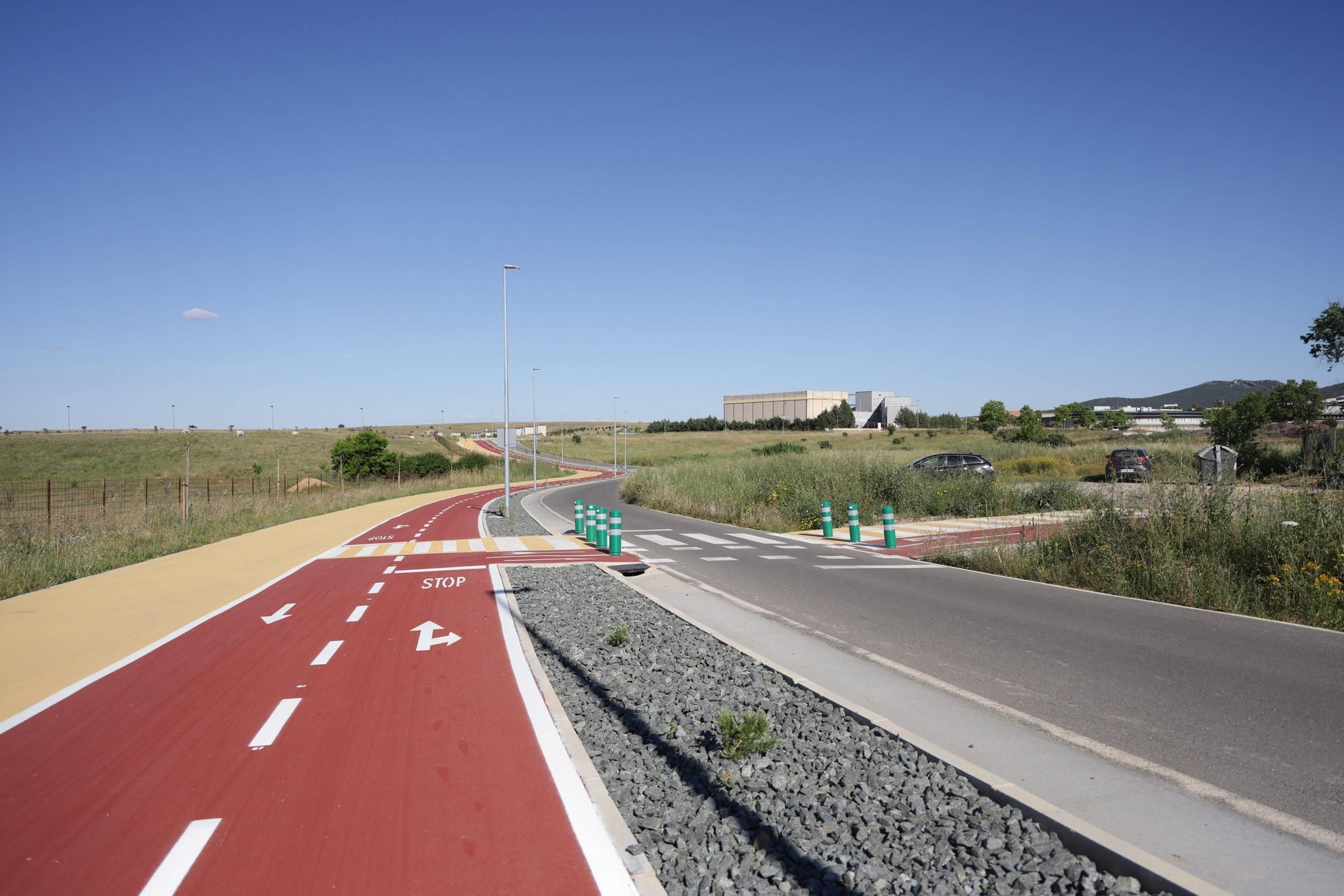 Así es el nuevo carril bici de Cáceres