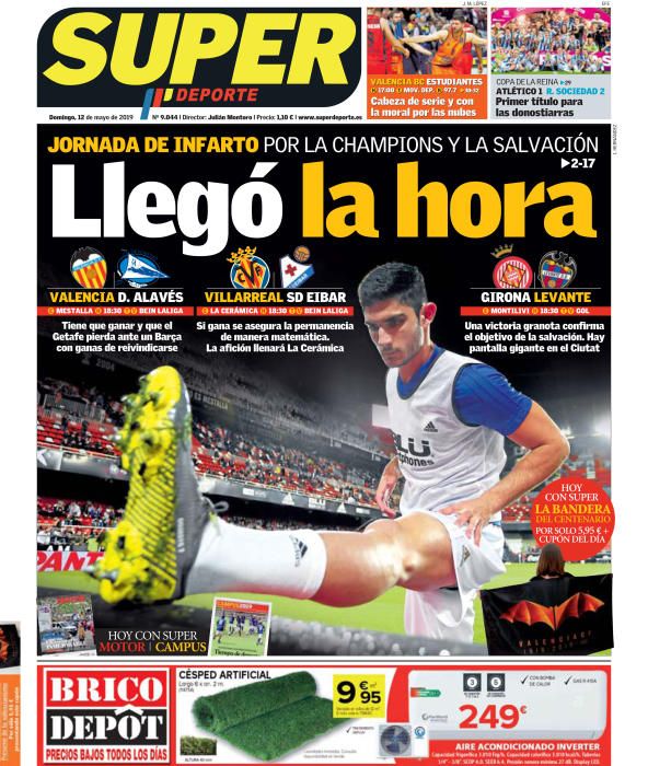 Portada SUPERDEPORTE domingo 12 mayo 2019