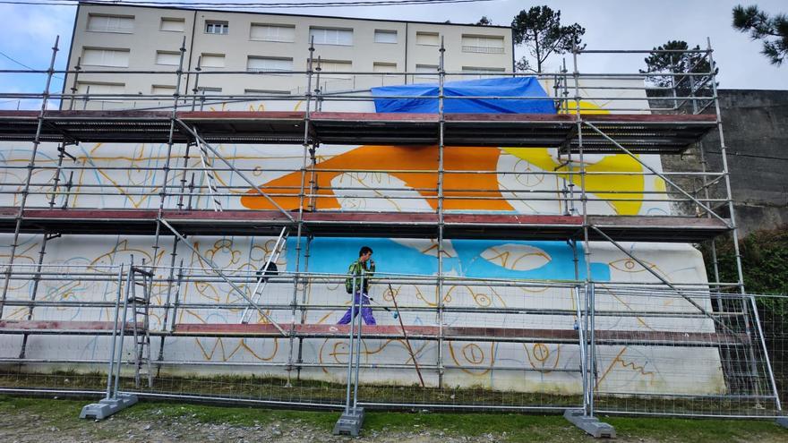 Arte urbano para dinamizar La Ñora: el arenal estrenará un mural de treinta y seis metros