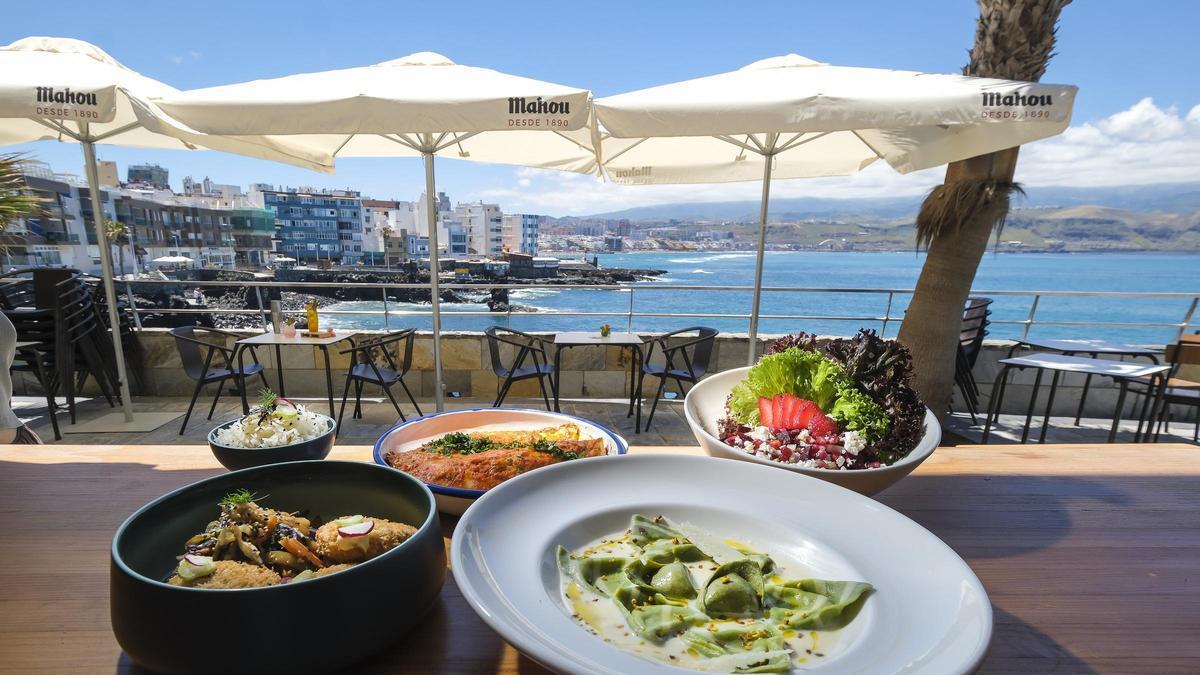 Selección de platos del restaurante Cantina Clandestina, en La Isleta
