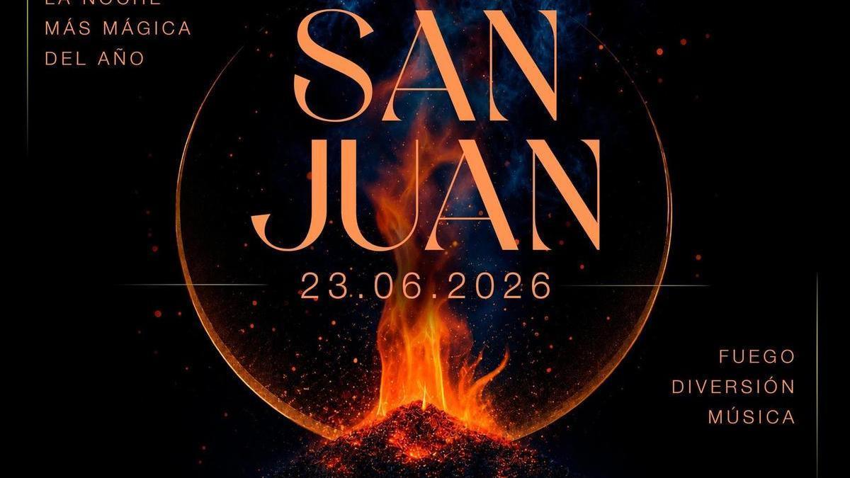 Detalle del cartel de la Noche de San Juan 2026 en Casares