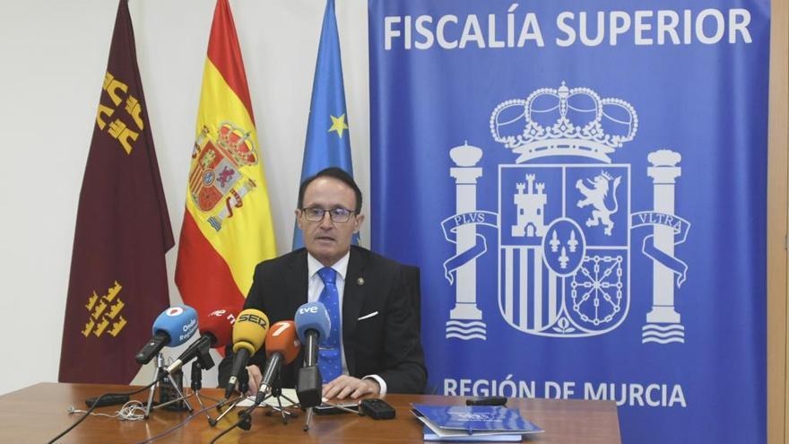 El fiscal superior de la Región, José Luis Díaz Manzanera, presentando la Memoria 2022