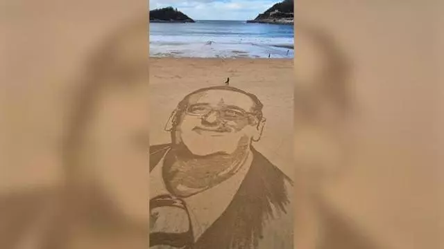 El espectacular homenaje a Mariano Barbacid en la playa de La Concha de San Sebastián