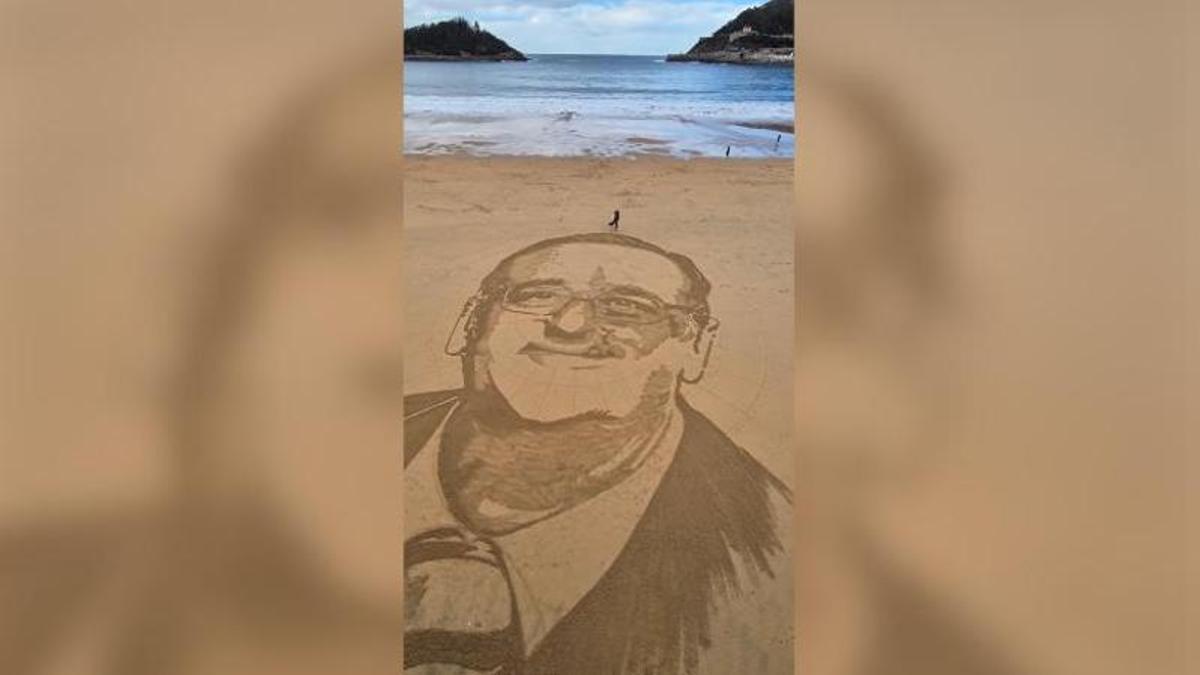 El espectacular homenaje a Mariano Barbacid en la playa de La Concha de San Sebastián