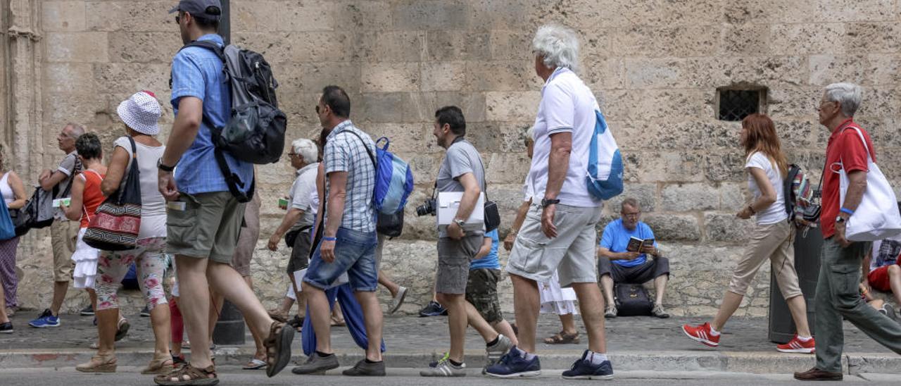 Turistas en Palma.