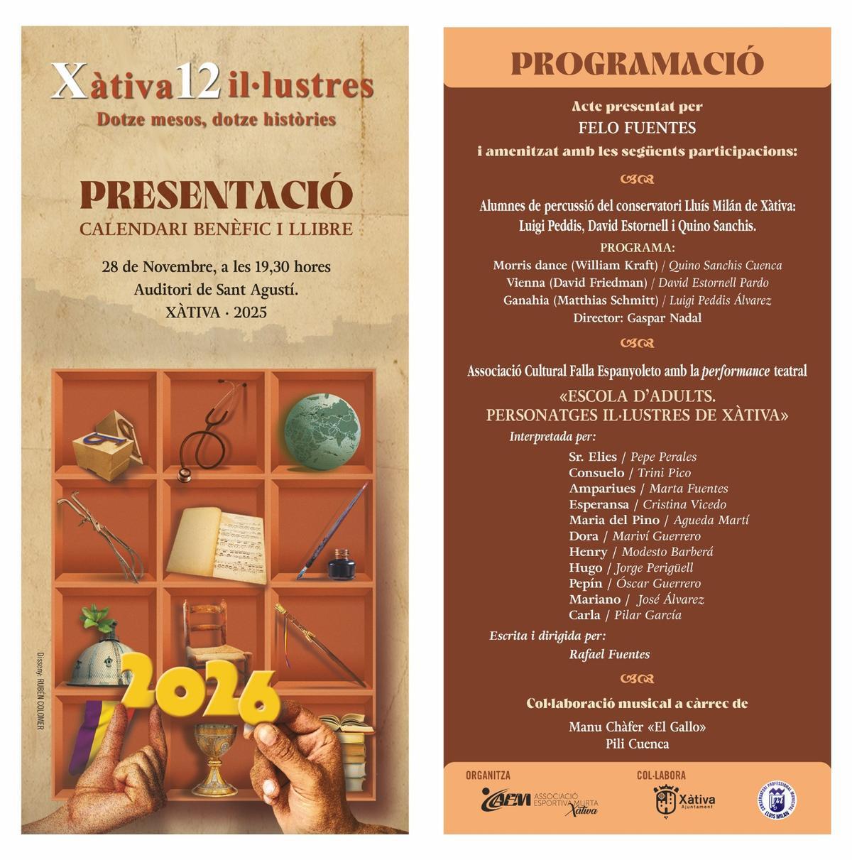 El cartel de la presentación del calendario.