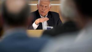 Josep Borrell durante la presentación de su libro Europa entre dos guerras.