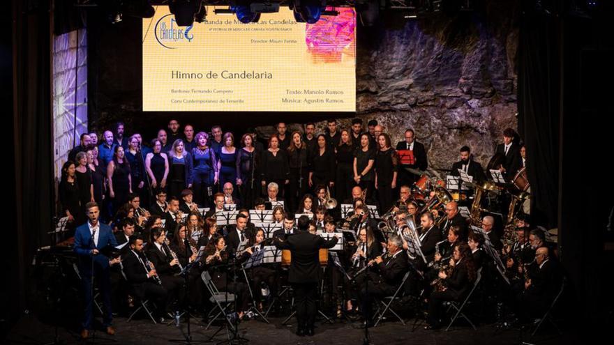 Estreno del himno de Candelaria en el Espacio Cine Viejo.