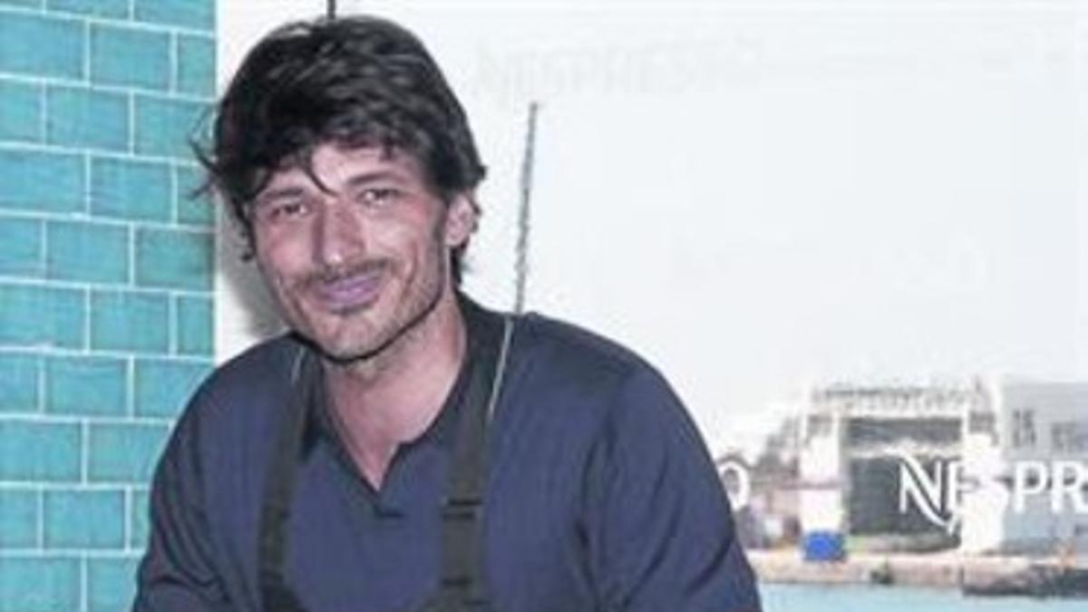 Andrés Velencoso, ayer, durante la presentación de un café en Palma de Mallorca.