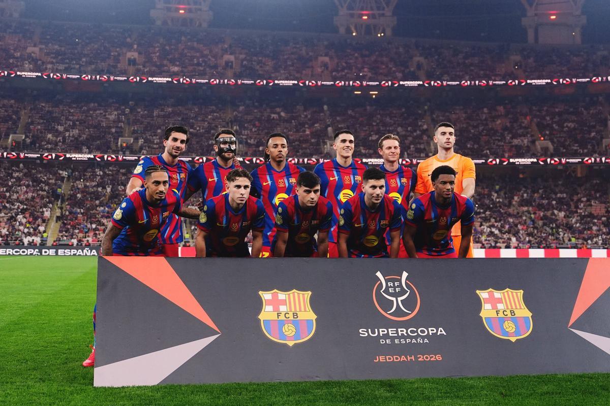 La alineación del Barça en la semifinal de la Supercopa contra el Athletic Club
