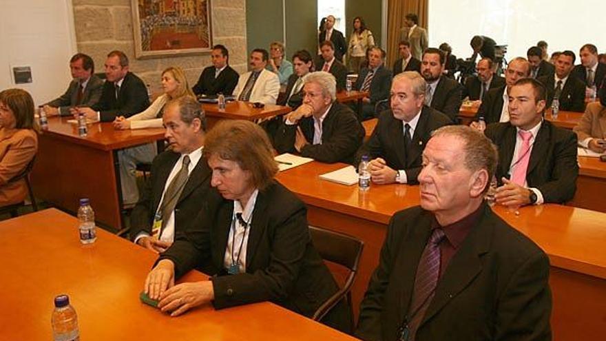 Un aspecto de los asistentes al Foro Empresarial Galicia-Latinoamérica, ayer en Vigo.