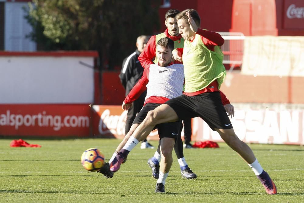 Entrenamiento del Sporting, sábado 10 diciembre