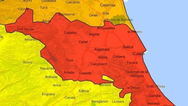 Alerta roja en el litoral sud de València