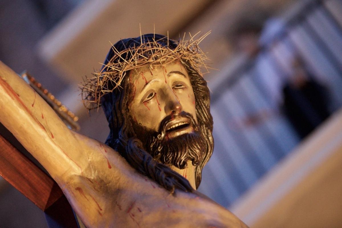 Efigie del Santísimo Cristo de la Salud, este Martes Santo en Murcia.