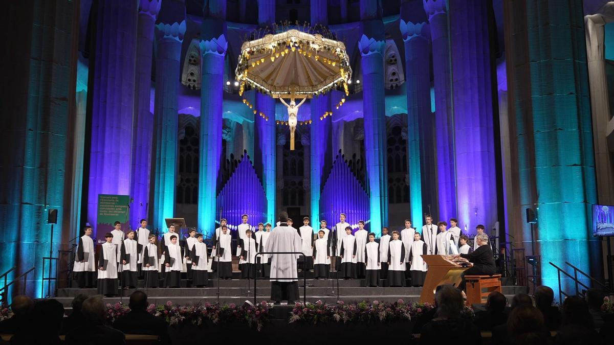 Concert de l'Escolania de Montserrat i dues escolanies d'Alemanya i Dinamarca a la Sagrada Família