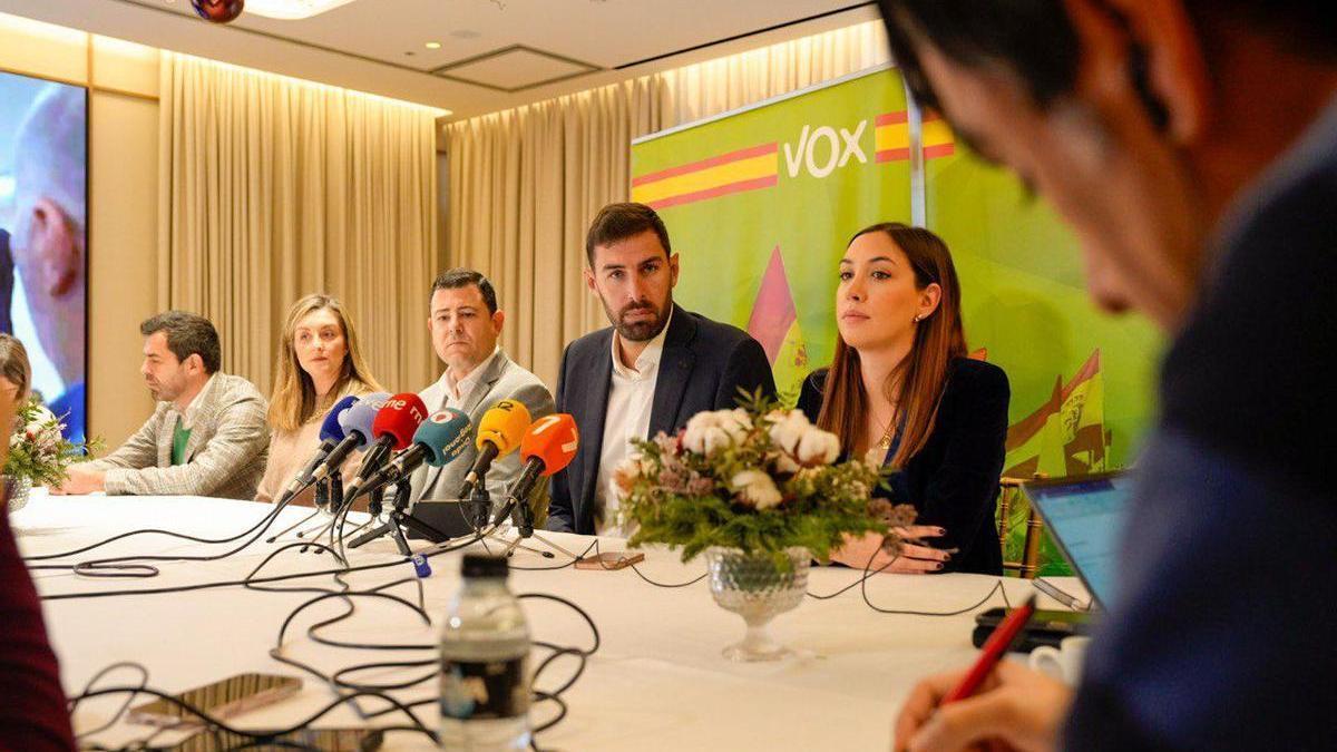 José Ántel Antelo, presidente de  Vox, ofreció un desayuno informativo a los medios este lunes en Murcia.
