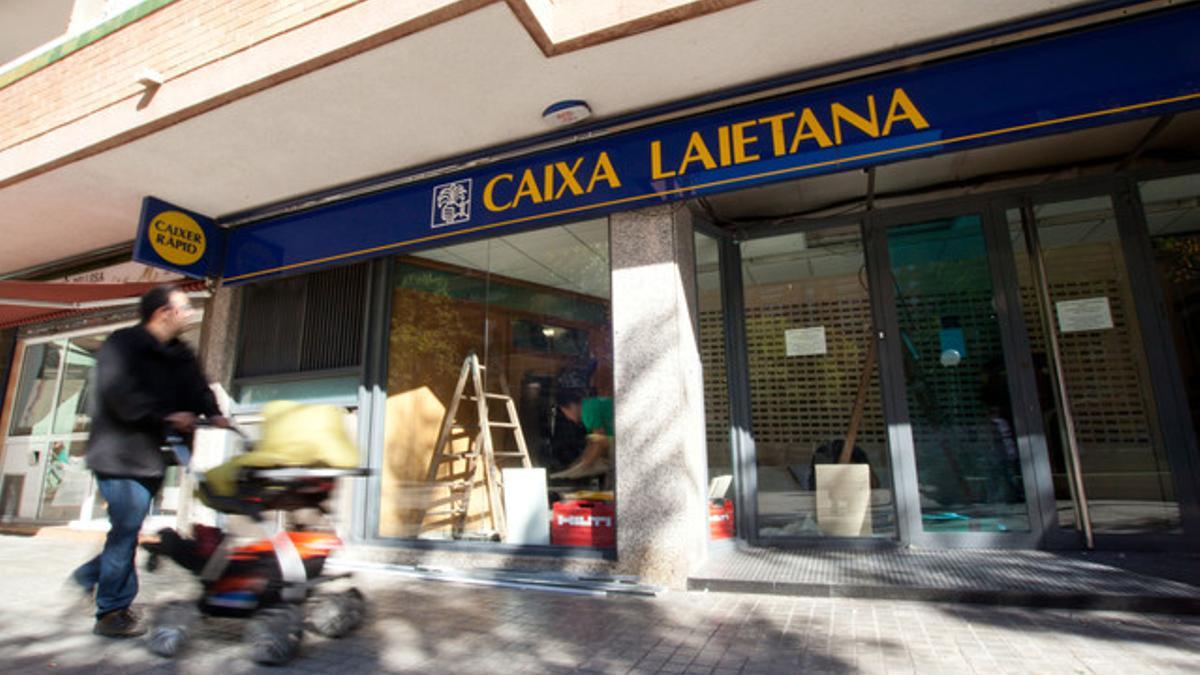 Una sucursal de Caixa Laietana.